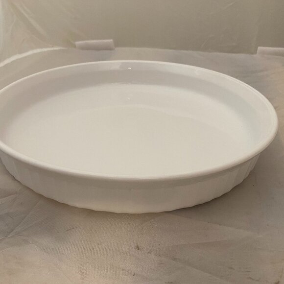 Corning Ware French White Vintage 10.5" Pie Dish F-3-B F3B PYROCERAM Glass - Picture 4 of 4